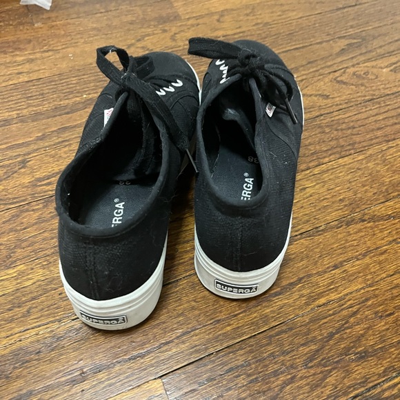 SUPERGA Black platform tennis shoes - Picture 3 of 6